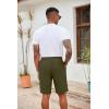 COOFANDY Men’s Casual Drawstring Shorts Lightweight Elastic Waist Walking Shorts with Pockets(Army Green)