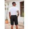 COOFANDY Men’s Casual Drawstring Shorts Lightweight Elastic Waist Walking Shorts with Pockets(Black)