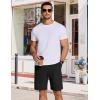 COOFANDY Men’s Casual Drawstring Shorts Lightweight Elastic Waist Walking Shorts with Pockets(Black)
