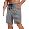 COOFANDY Men’s Casual Drawstring Shorts Lightweight Elastic Waist Walking Shorts with Pockets(Black White Stripes)