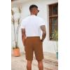 COOFANDY Men’s Casual Drawstring Shorts Lightweight Elastic Waist Walking Shorts with Pockets(Brown)
