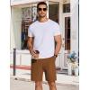 COOFANDY Men’s Casual Drawstring Shorts Lightweight Elastic Waist Walking Shorts with Pockets(Brown)