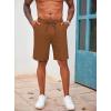COOFANDY Men’s Casual Drawstring Shorts Lightweight Elastic Waist Walking Shorts with Pockets(Brown)