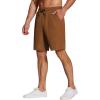 COOFANDY Men’s Casual Drawstring Shorts Lightweight Elastic Waist Walking Shorts with Pockets(Brown)