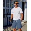 COOFANDY Men’s Casual Drawstring Shorts Lightweight Elastic Waist Walking Shorts with Pockets(Dark Blue)