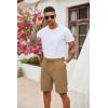 COOFANDY Men’s Casual Drawstring Shorts Lightweight Elastic Waist Walking Shorts with Pockets(Dark Khaki)