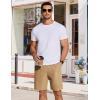COOFANDY Men’s Casual Drawstring Shorts Lightweight Elastic Waist Walking Shorts with Pockets(Khaki)