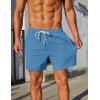 COOFANDY Men’s Casual Drawstring Shorts Lightweight Elastic Waist Walking Shorts with Pockets(Light Blue)