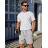 COOFANDY Men’s Casual Drawstring Shorts Lightweight Elastic Waist Walking Shorts with Pockets(Light Grey)