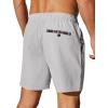 COOFANDY Men’s Casual Drawstring Shorts Lightweight Elastic Waist Walking Shorts with Pockets(Light Grey)