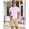 COOFANDY Men’s Casual Drawstring Shorts Lightweight Elastic Waist Walking Shorts with Pockets(Light Khaki)
