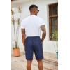 COOFANDY Men’s Casual Drawstring Shorts Lightweight Elastic Waist Walking Shorts with Pockets(Navy Anchor)