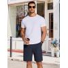 COOFANDY Men’s Casual Drawstring Shorts Lightweight Elastic Waist Walking Shorts with Pockets(Navy Blue)