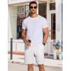 COOFANDY Men’s Casual Drawstring Shorts Lightweight Elastic Waist Walking Shorts with Pockets(White Dolphin)