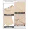 COOFANDY Men’s Casual Henley Shirt Short Sleeve Linen Shirt Band Collar Summer Hippie Beach T-Shirts(Beige)