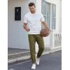 COOFANDY Men’s Casual Joggers Pants Cotton Elastic Waist Drawstring Chino Pants Hiking Outdoor Track Sweatpants(Army Green)