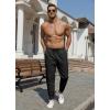 COOFANDY Men’s Casual Joggers Pants Cotton Elastic Waist Drawstring Chino Pants Hiking Outdoor Track Sweatpants(Black)