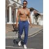COOFANDY Men’s Casual Joggers Pants Cotton Elastic Waist Drawstring Chino Pants Hiking Outdoor Track Sweatpants(Blue)