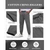 COOFANDY Men’s Casual Joggers Pants Cotton Elastic Waist Drawstring Chino Pants Hiking Outdoor Track Sweatpants(Drak Grey)