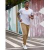 COOFANDY Men’s Casual Joggers Pants Cotton Elastic Waist Drawstring Chino Pants Hiking Outdoor Track Sweatpants(Khaki)