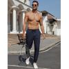 COOFANDY Men’s Casual Joggers Pants Cotton Elastic Waist Drawstring Chino Pants Hiking Outdoor Track Sweatpants(Navy Blue)