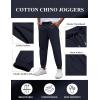 COOFANDY Men’s Casual Joggers Pants Cotton Elastic Waist Drawstring Chino Pants Hiking Outdoor Track Sweatpants(Navy Blue)