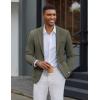 COOFANDY Men’s Casual Knit Blazer Slim Fit Lightweight Sport Coat Stretch Two Button Suit Jacket(Army Green)