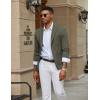 COOFANDY Men’s Casual Knit Blazer Slim Fit Lightweight Sport Coat Stretch Two Button Suit Jacket(Army Green)