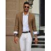 COOFANDY Men’s Casual Knit Blazer Slim Fit Lightweight Sport Coat Stretch Two Button Suit Jacket(Brown)