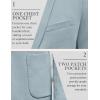 COOFANDY Men’s Casual Knit Blazer Slim Fit Lightweight Sport Coat Stretch Two Button Suit Jacket(Light Blue)