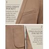 COOFANDY Men’s Casual Knit Blazer Slim Fit Lightweight Sport Coat Stretch Two Button Suit Jacket(Light Brown)
