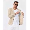 COOFANDY Men’s Casual Knit Blazer Slim Fit Lightweight Sport Coat Stretch Two Button Suit Jacket(Light Khaki)