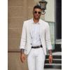 COOFANDY Men’s Casual Knit Blazer Slim Fit Lightweight Sport Coat Stretch Two Button Suit Jacket(White)