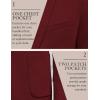 COOFANDY Men’s Casual Knit Blazer Slim Fit Lightweight Sport Coat Stretch Two Button Suit Jacket(Wine Red)