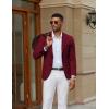 COOFANDY Men’s Casual Knit Blazer Slim Fit Lightweight Sport Coat Stretch Two Button Suit Jacket(Wine Red)