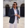 COOFANDY Men’s Casual Knit Blazer Two Button Lightweight Sport Coats Suit Jacket(01-navy Blue)