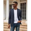 COOFANDY Men’s Casual Knit Blazer Two Button Lightweight Sport Coats Suit Jacket(01-navy Blue)