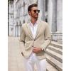 COOFANDY Men’s Casual Knit Blazer Two Button Lightweight Sport Coats Suit Jacket(02-light Khaki)