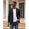 COOFANDY Men’s Casual Knit Blazer Two Button Lightweight Sport Coats Suit Jacket(Black)
