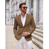 COOFANDY Men’s Casual Knit Blazer Two Button Lightweight Sport Coats Suit Jacket(Brown)