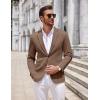 COOFANDY Men’s Casual Knit Blazer Two Button Lightweight Sport Coats Suit Jacket(Coffee)