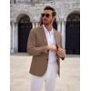 COOFANDY Men’s Casual Knit Blazer Two Button Lightweight Sport Coats Suit Jacket(Coffee)