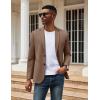 COOFANDY Men’s Casual Knit Blazer Two Button Lightweight Sport Coats Suit Jacket(Coffee)