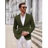 COOFANDY Men’s Casual Knit Blazer Two Button Lightweight Sport Coats Suit Jacket(Dark Green)