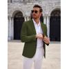 COOFANDY Men’s Casual Knit Blazer Two Button Lightweight Sport Coats Suit Jacket(Dark Green)
