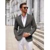 COOFANDY Men’s Casual Knit Blazer Two Button Lightweight Sport Coats Suit Jacket(Dark Grey)