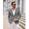 COOFANDY Men’s Casual Knit Blazer Two Button Lightweight Sport Coats Suit Jacket(Grey)