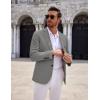 COOFANDY Men’s Casual Knit Blazer Two Button Lightweight Sport Coats Suit Jacket(Grey)