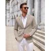 COOFANDY Men’s Casual Knit Blazer Two Button Lightweight Sport Coats Suit Jacket(Khaki Grey)