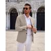 COOFANDY Men’s Casual Knit Blazer Two Button Lightweight Sport Coats Suit Jacket(Khaki Grey)
